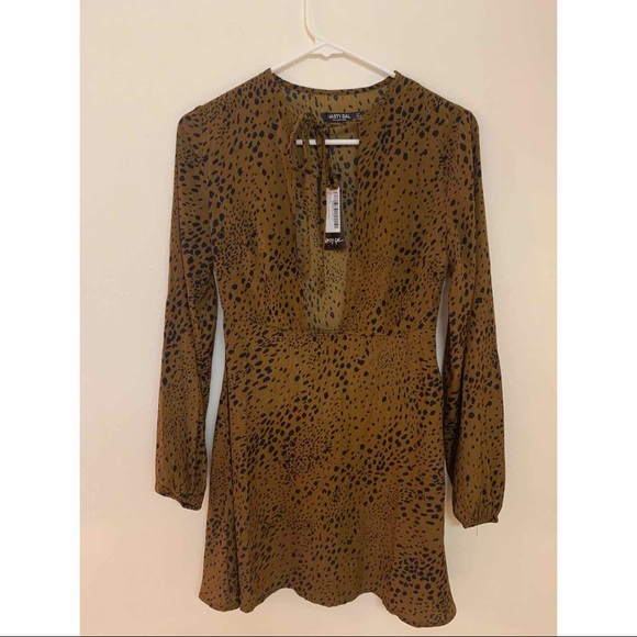 Nasty Gal cheetah print mini dress— BRAND NEW - Picture 3 of 4